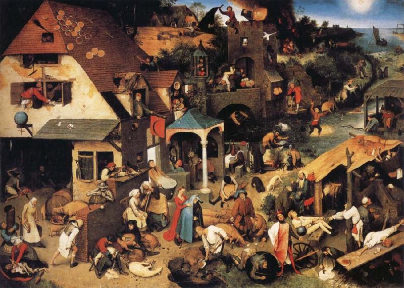 BRUEGHEL, Pieter the Younger Netherlandish Proverbs oil painting image